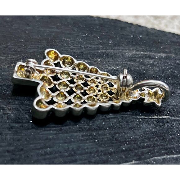 Vintage Silver Christmas Tree Pendant, Brooch, Ornament – Holiday Jewelry - Picture 5 of 5
